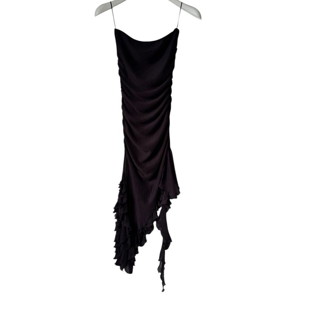 Size S Zara Strapless Brown Evening Dress